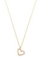 Sweetheart Heart Necklace, 18k Gold-Plated Brass & Crystal
